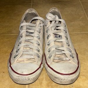 Converse All Star Off-White Sneakers with Red Trim